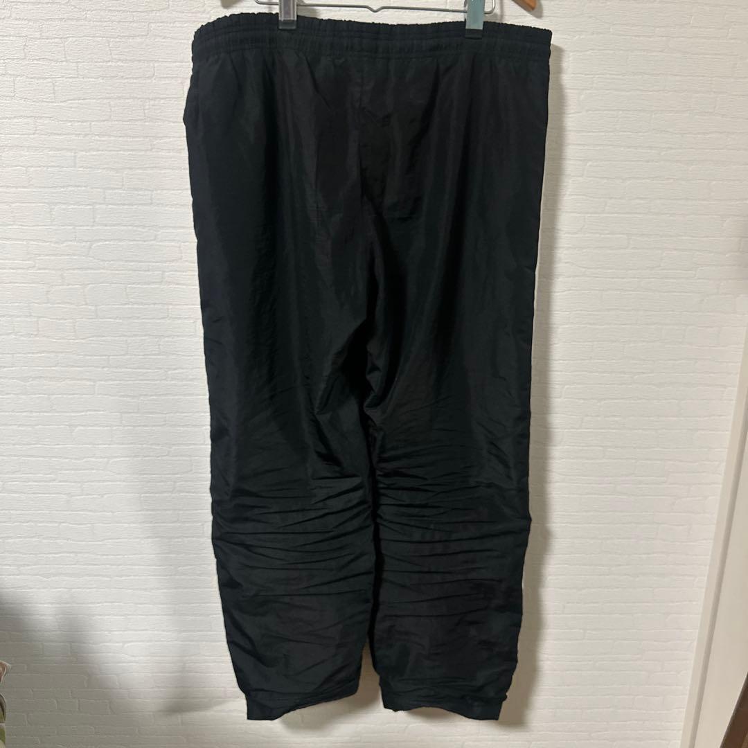 USD adidas ブラック ナイロントラックパンツ 3本ライン