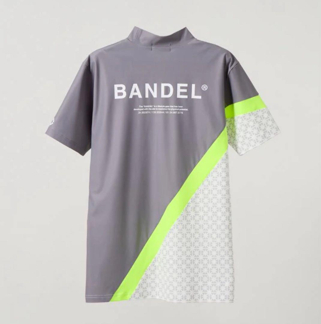 【新品・タグ付き】BANDEL メンズ モックネック グレー 蛍光 イエローXL