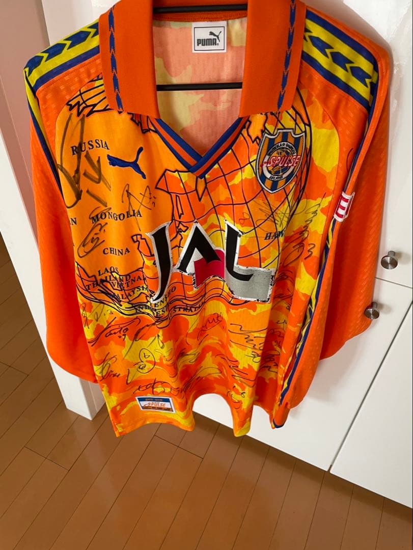 エスパルス　1999-2000 ホーム　ユニフォーム　サイン入