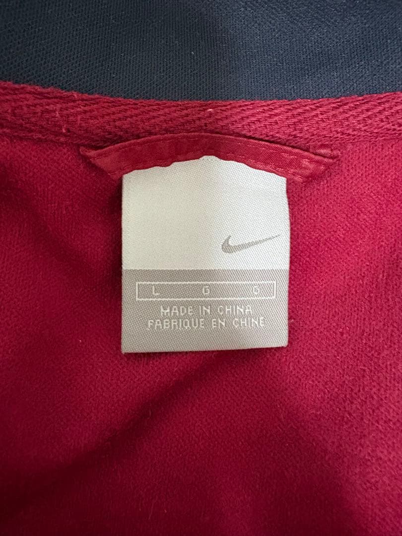 NIKE ジャージ トラックジャケット ワインレッド 金属ロゴ 3ライン