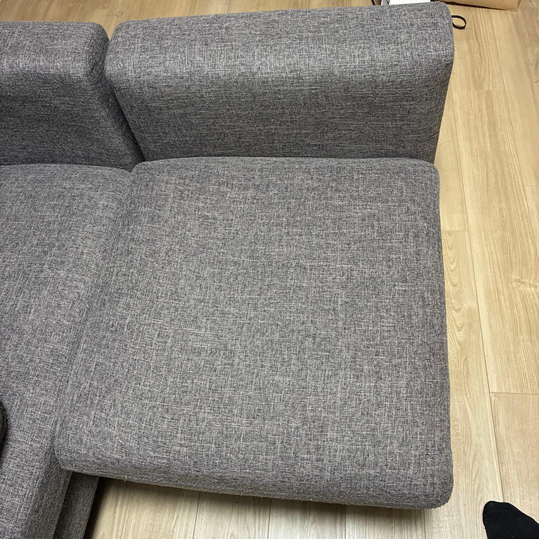 グレー 3人掛けソファ