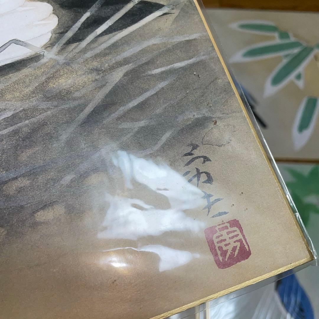 【美品】色紙花鳥画十二ヶ月揃額 - 伝統的な日本画コレクション