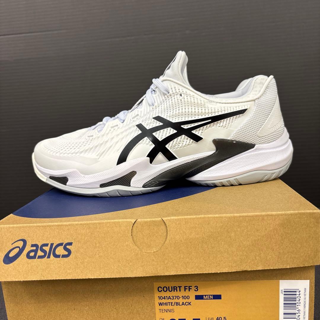 asics COURT FF 3 ホワイト/ブラック 25.5cmオール