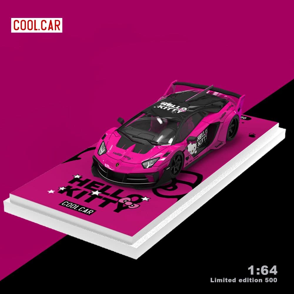 【数量限定品】COOLCAR 1/64 ハローキティアヴェンタドールGTEvo