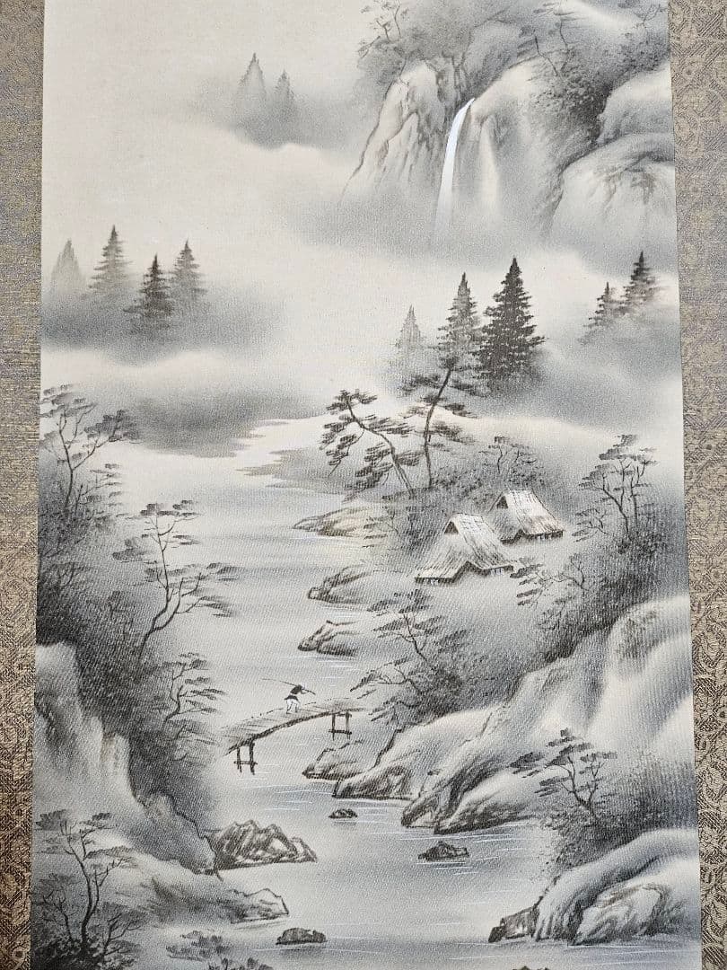 掛け軸-水墨山水画 値下げしました