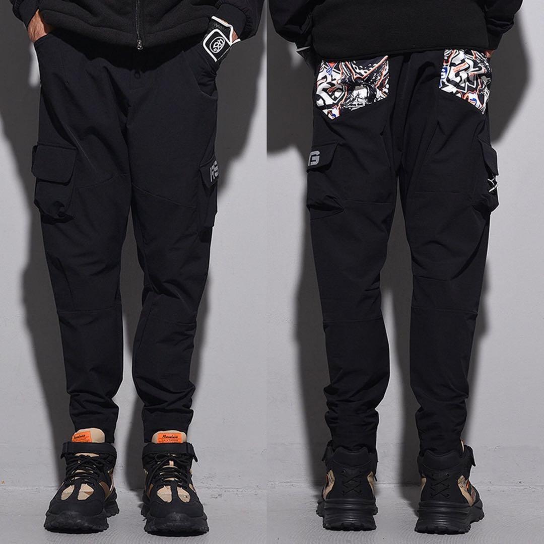 新品 ラッセルノ ゴルフ カーゴ ロングパンツ ブラック XL 6 カーゴパンツ