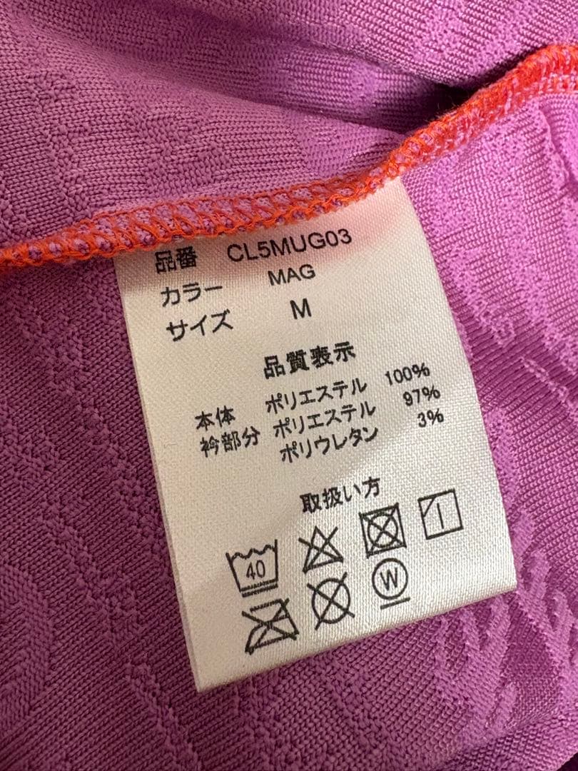 CLUNK クランク ゴルフウェア ロゴジャガードモックネック半袖シャツ