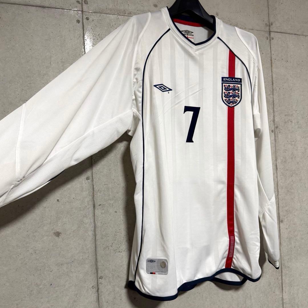【新品/タグ付き】2002日韓W杯 イングランド代表 ♯7 ベッカム【Mサイズ】