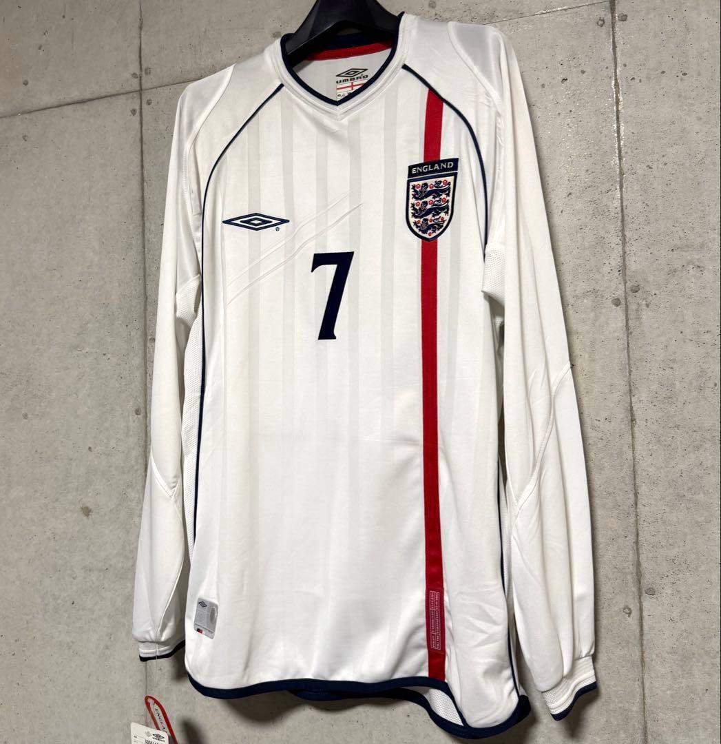 【新品/タグ付き】2002日韓W杯 イングランド代表 ♯7 ベッカム【Mサイズ】