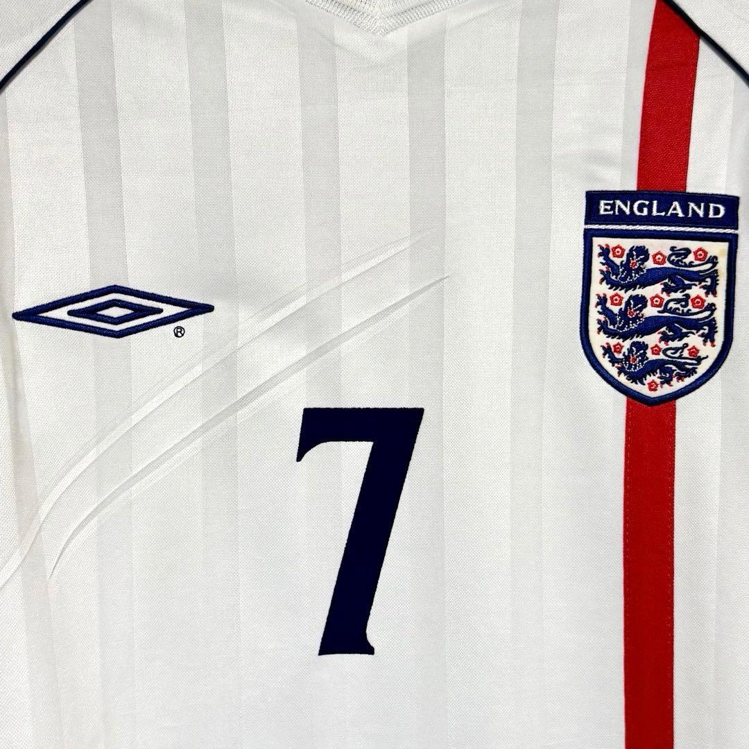 【新品/タグ付き】2002日韓W杯 イングランド代表 ♯7 ベッカム【Mサイズ】