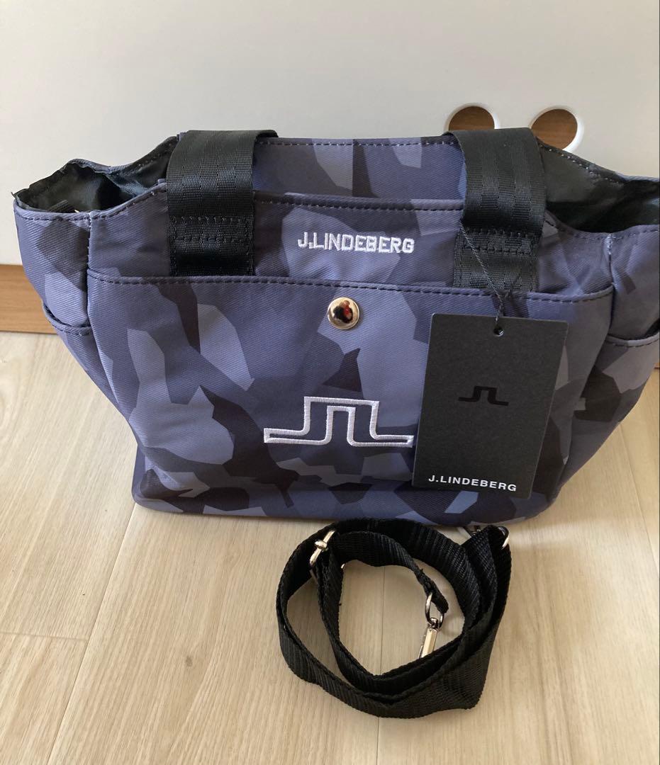 新品J.LINDEBERG カモフラージュゴルフカートバッグラウンドバッググレー
