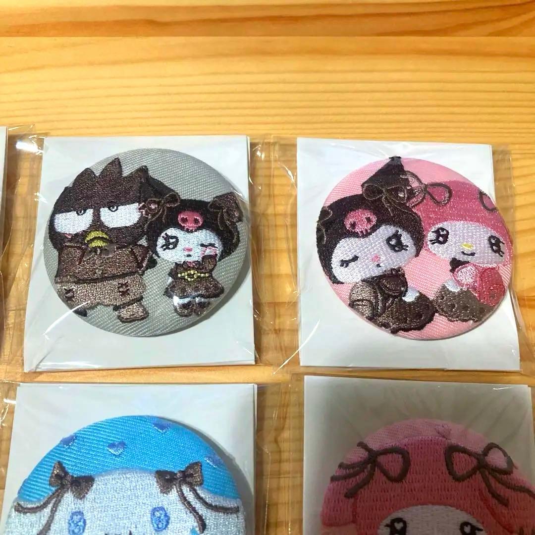 サンリオ　刺繍缶バッジ　コンプリート　クロミ　ハンギョドン　ハローキティ