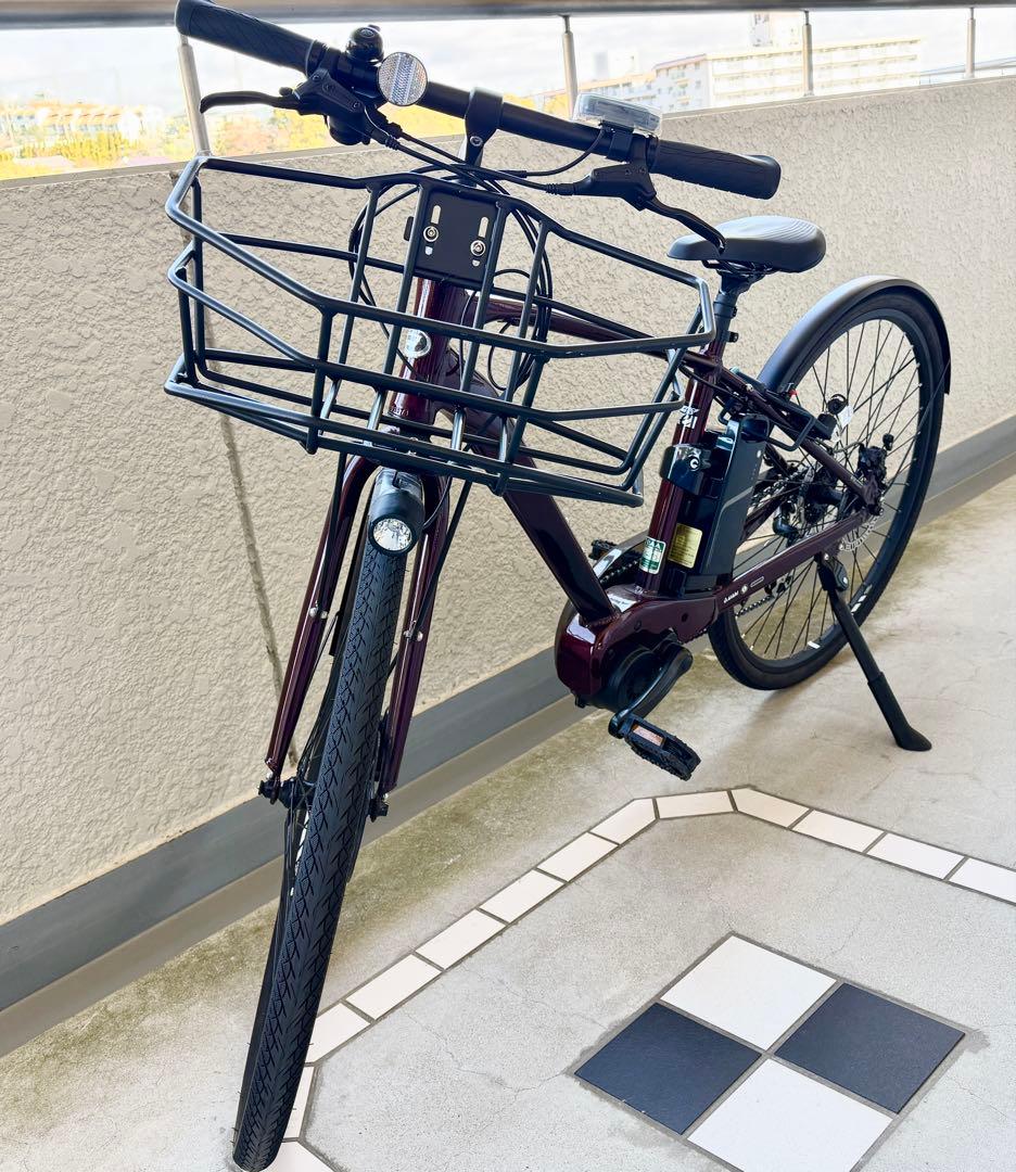 【送料込】e 電動アシストオフィスプレス自転車 7段変速 付属品完備
