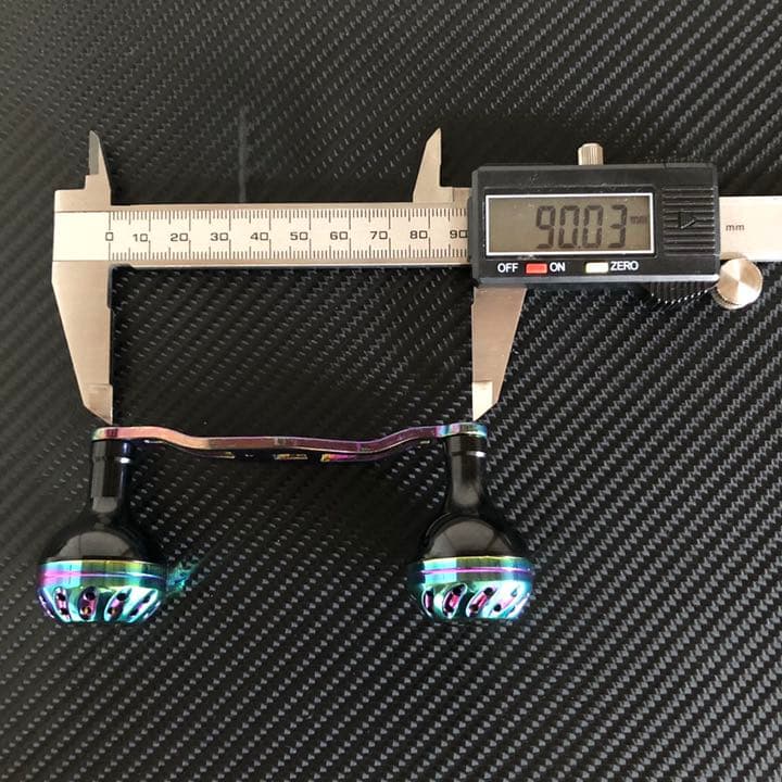 軽量ベイトリール用アルミハンドル パワーハンドルノブ フルセット　オーロラ
