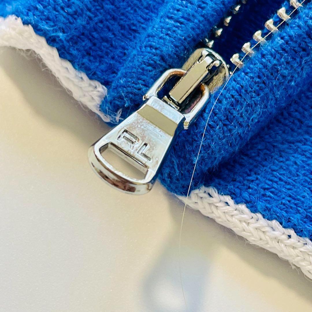POLO GOLF ラルフローレン ジップジャケット青 刺繍ロゴ トラックトップ