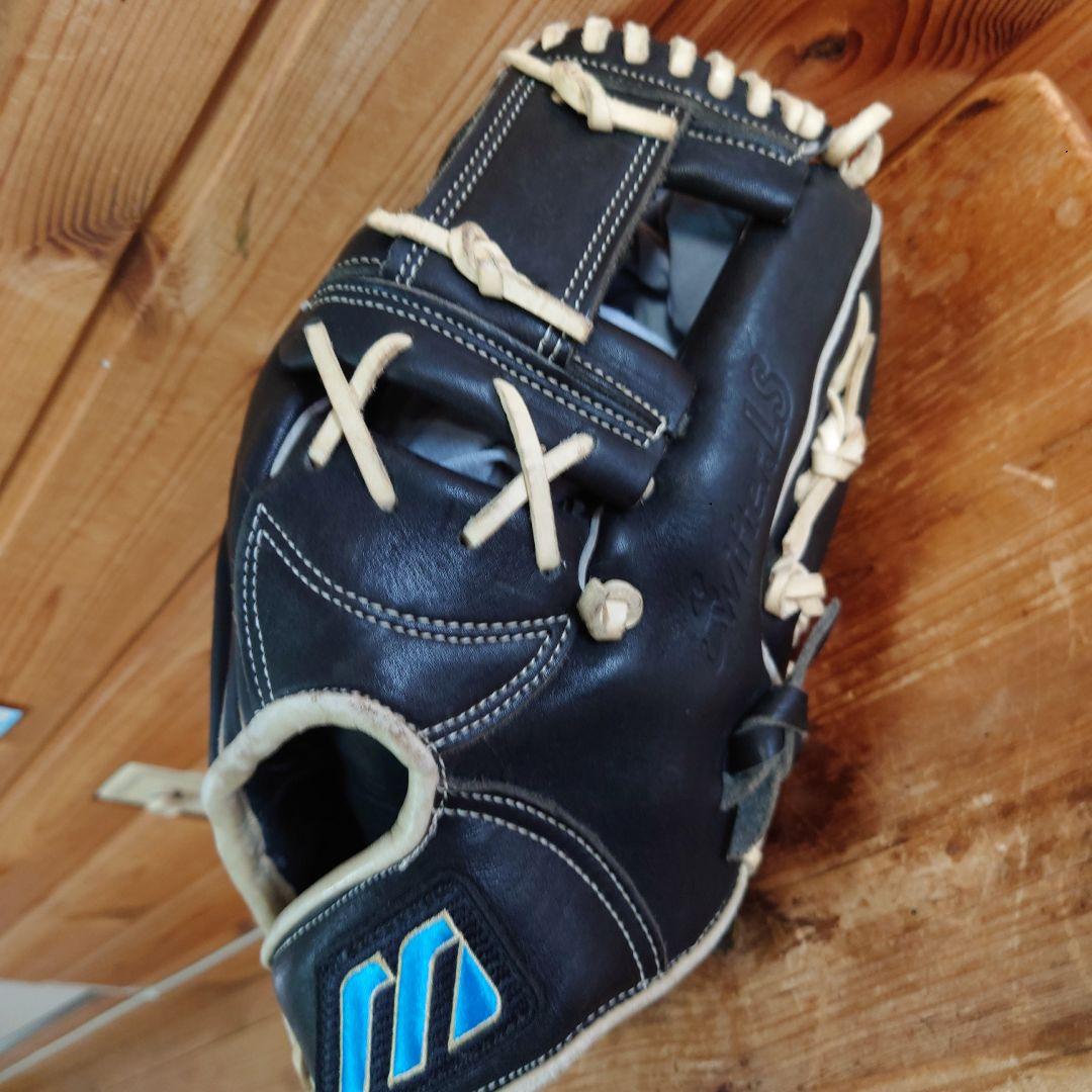 青ラベル　Mizuno 軟式グローブ 黒　一般　大人用　内野手　ビューリーグ