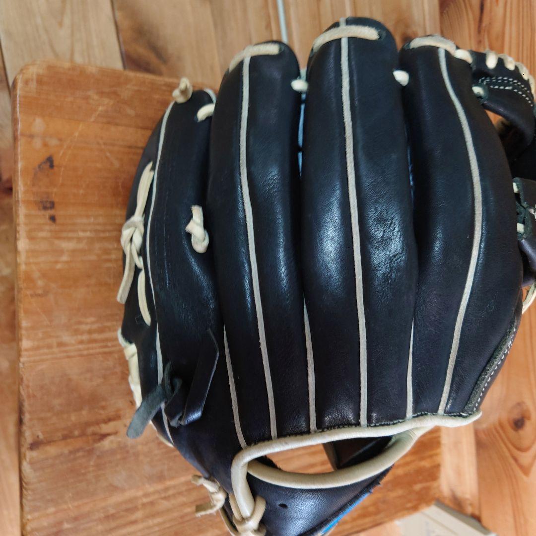 青ラベル　Mizuno 軟式グローブ 黒　一般　大人用　内野手　ビューリーグ