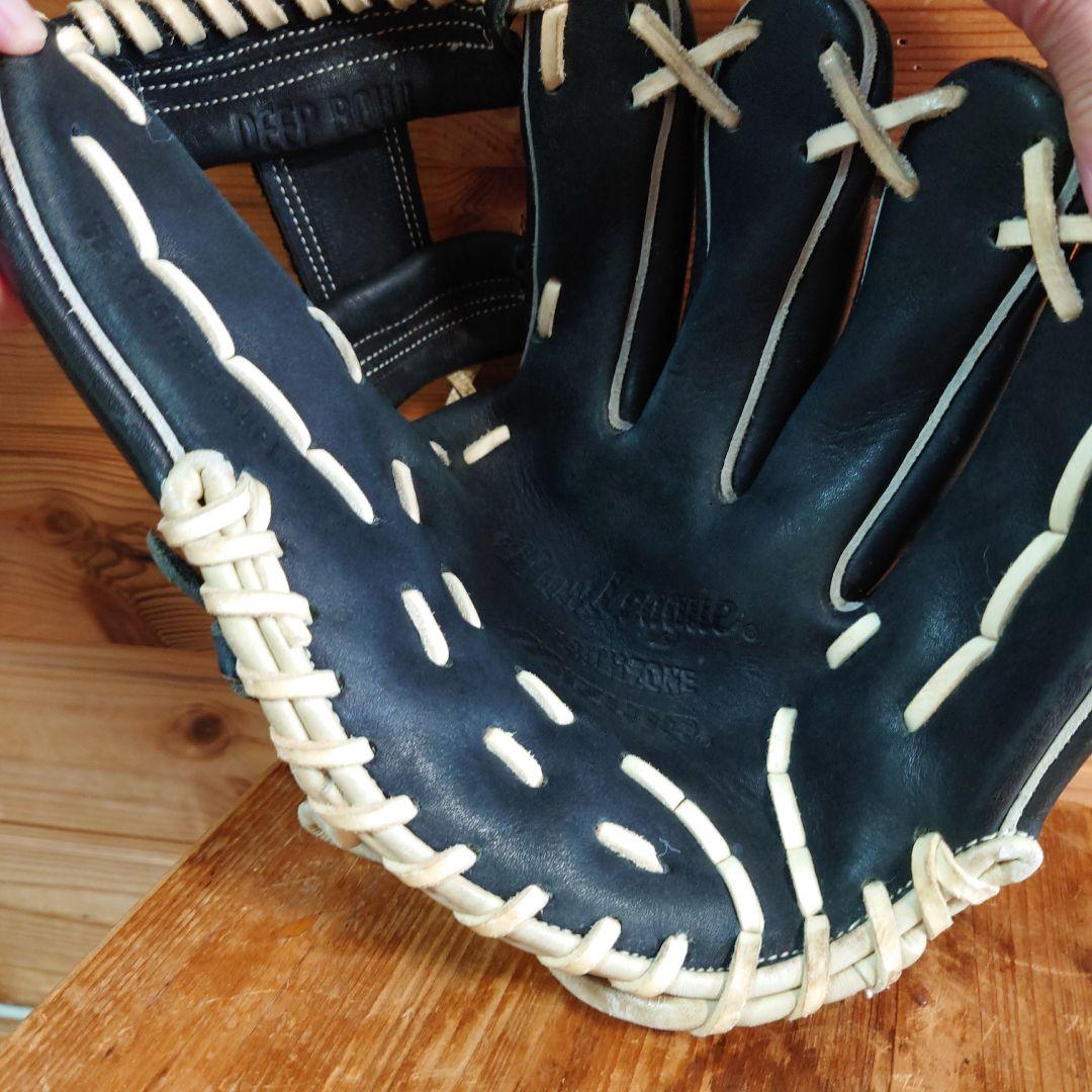 青ラベル　Mizuno 軟式グローブ 黒　一般　大人用　内野手　ビューリーグ