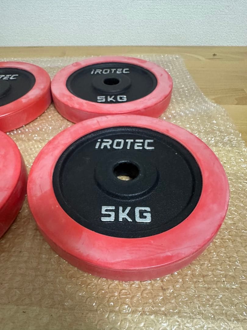 早い者勝ち　アイロテック　IROTEC 5kg ダンベルプレート　4枚バーベル