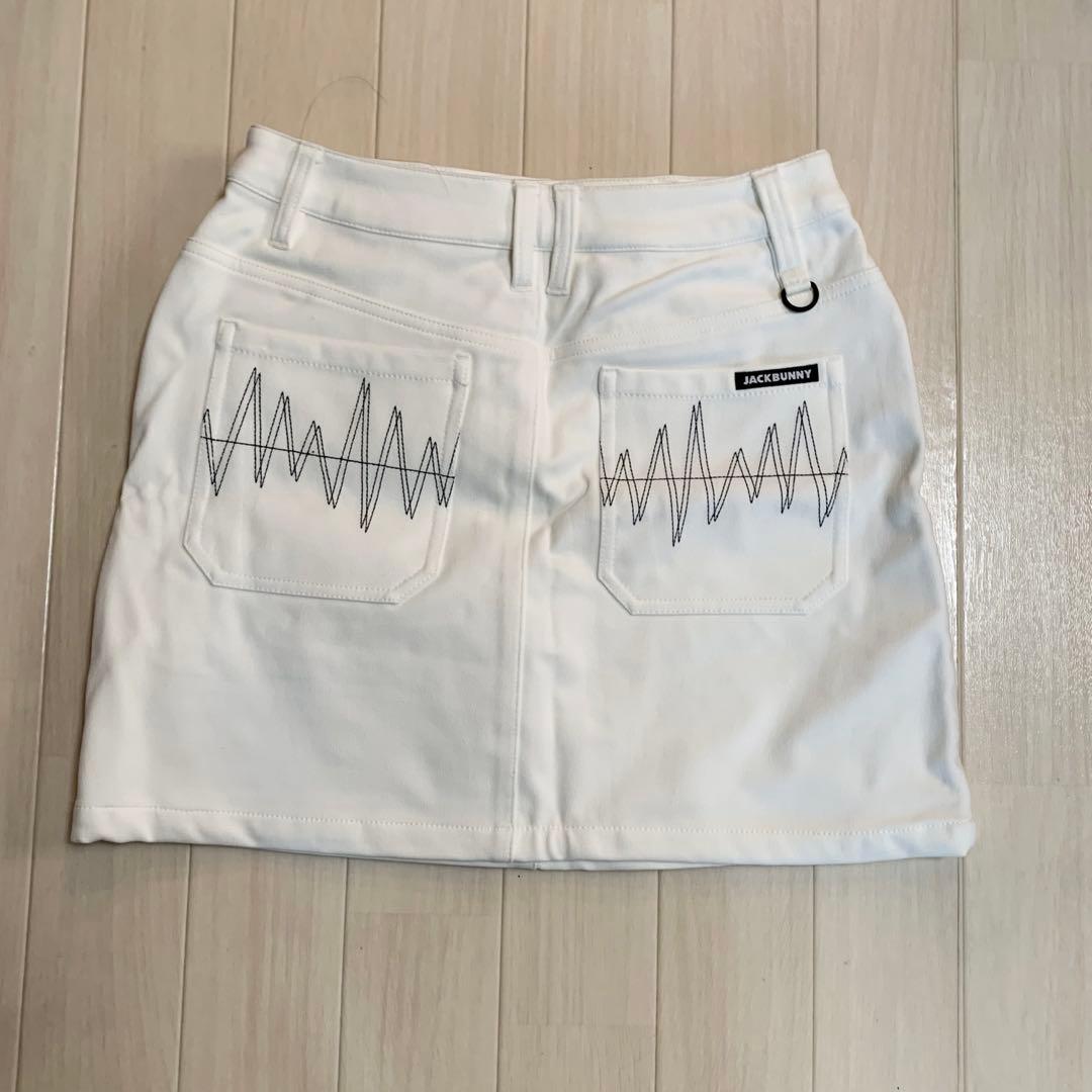 新品■15,400円【ジャックバニー】レディース　ゴルフスカート 2/L 白