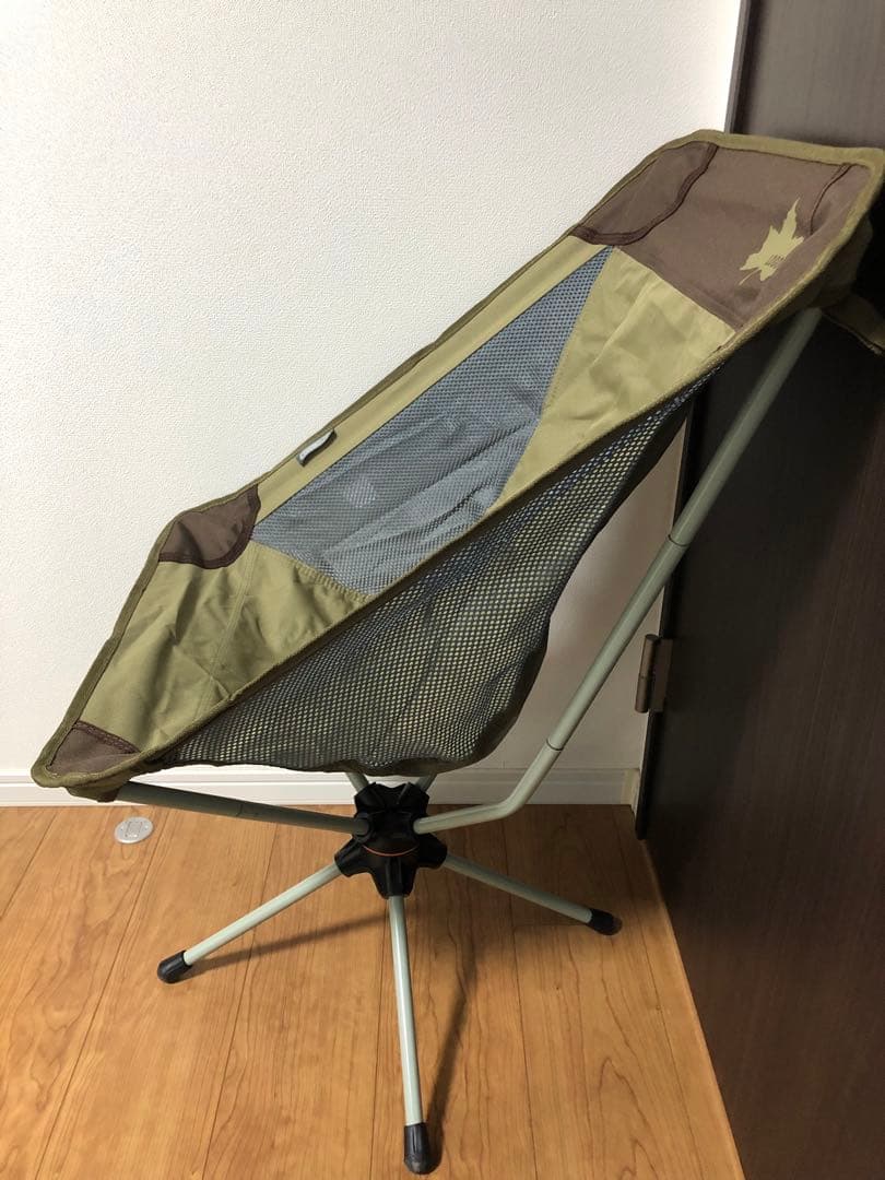 LOGOS アウトドアチェア カーキロゴス 回るんチェア
