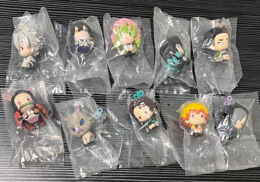 鬼滅の刃 ぺたっとねじまきますこっと ガチャガチャ まとめ売り￼￼ 10点セット