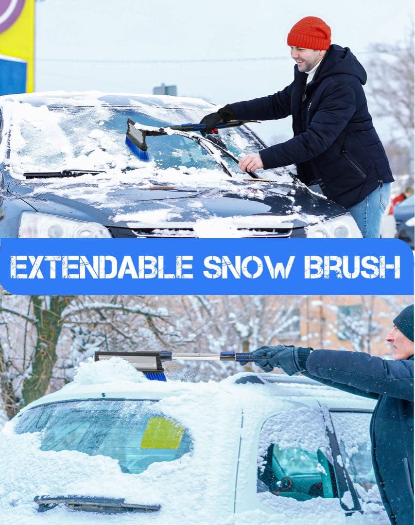 スノーブラシ 車用 除雪 雪かき スキージ アイススクレーパー 雪対策