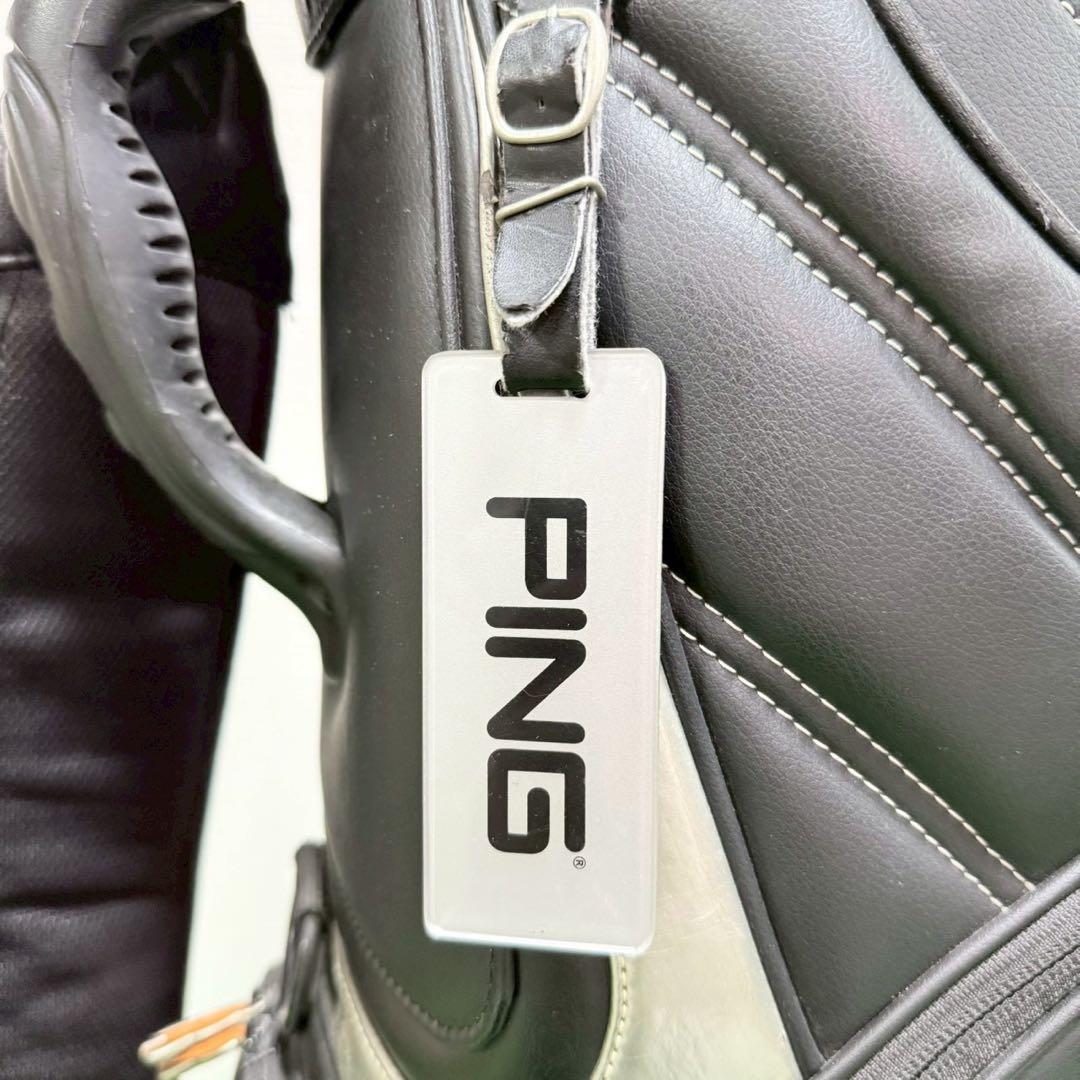 PING キャディバッグ フード付　ブラック/ホワイト