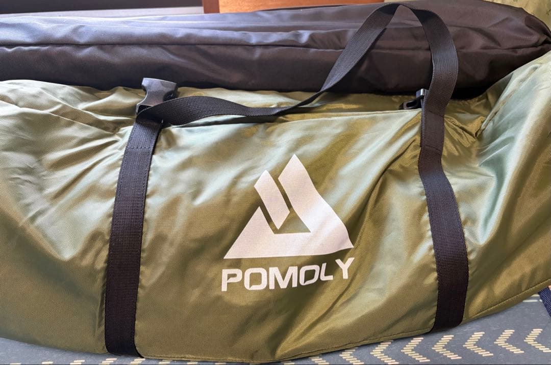 POMOLY ティピ型キャンプテント オリーブグリーン