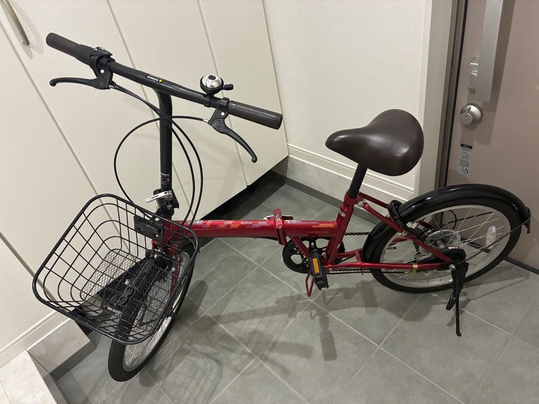 【美品】あさひ　折り畳み自転車　カジュリーフォールディング 206-L