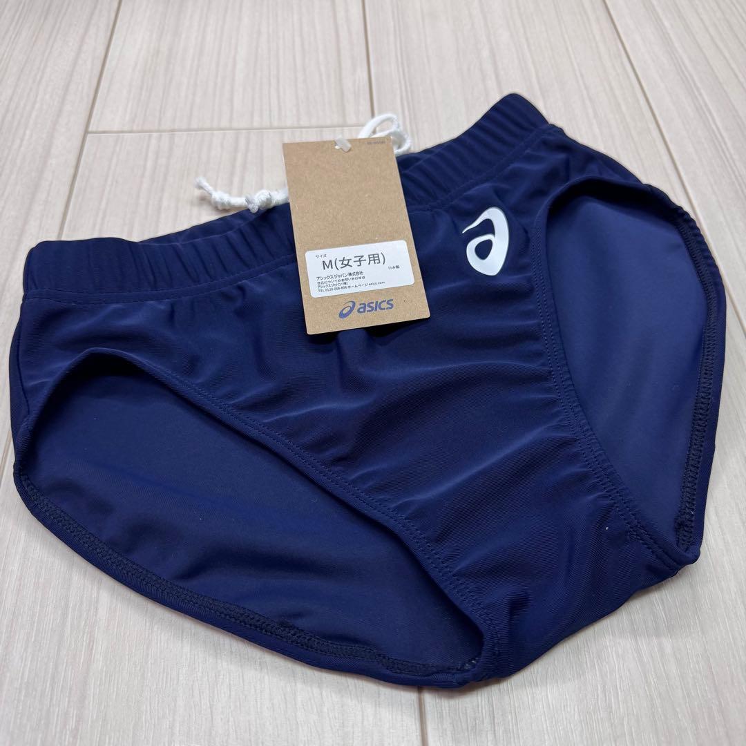 アシックス　女子陸上レーシングショーツ　Mサイズ　ネイビー単色　新品
