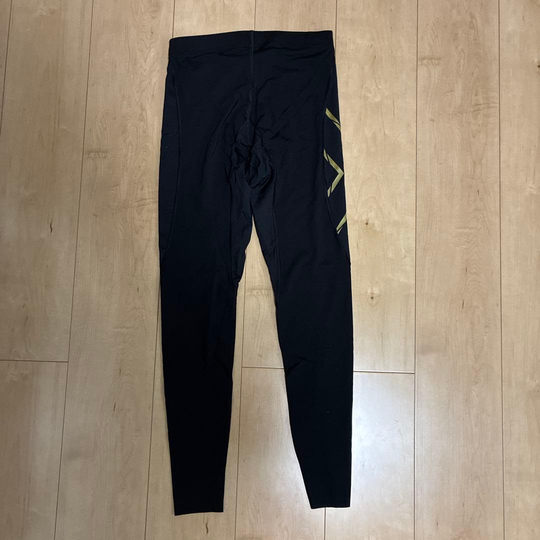2XU/ランニング ロングタイツ Sサイズ MA3062bブラックxゴールド