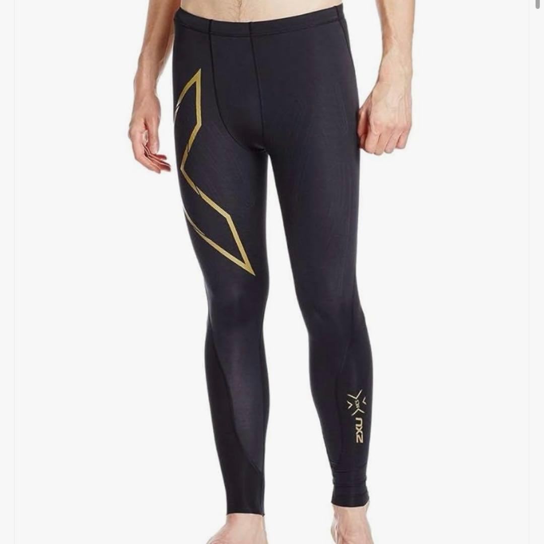 2XU/ランニング ロングタイツ Sサイズ MA3062bブラックxゴールド