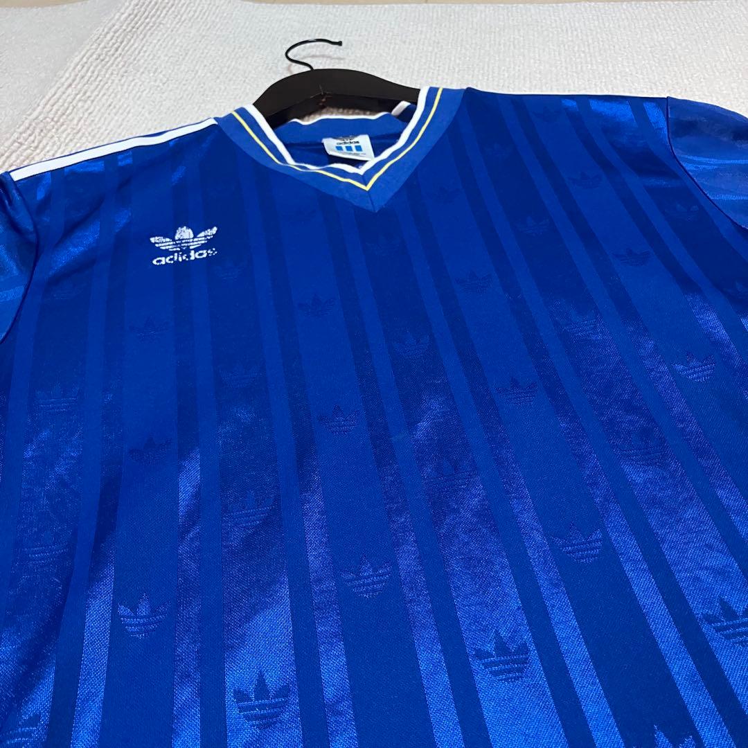【90s】adidasゲームシャツ長袖　ピケ　ヴィンテージLトレフォイル常田大希