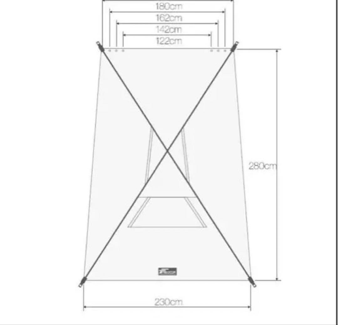フィールドア　カーサイドタープ ワンタッチタープ　FIELDOOR タープ