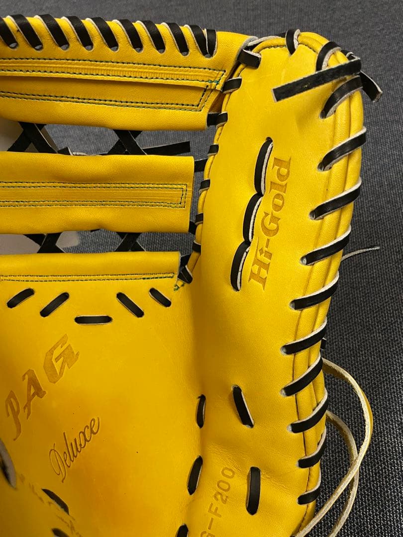 かっこいい！　ハイゴールド　ファーストミット　野球 硬式グローブ 一般用　大人