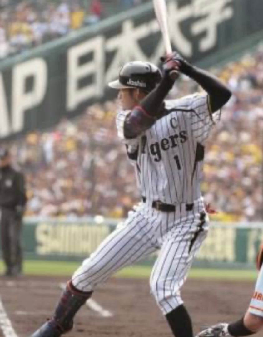 ミズノ製阪神タイガース白牙ユニホーム 鳥谷敬ユニフォーム1番L size