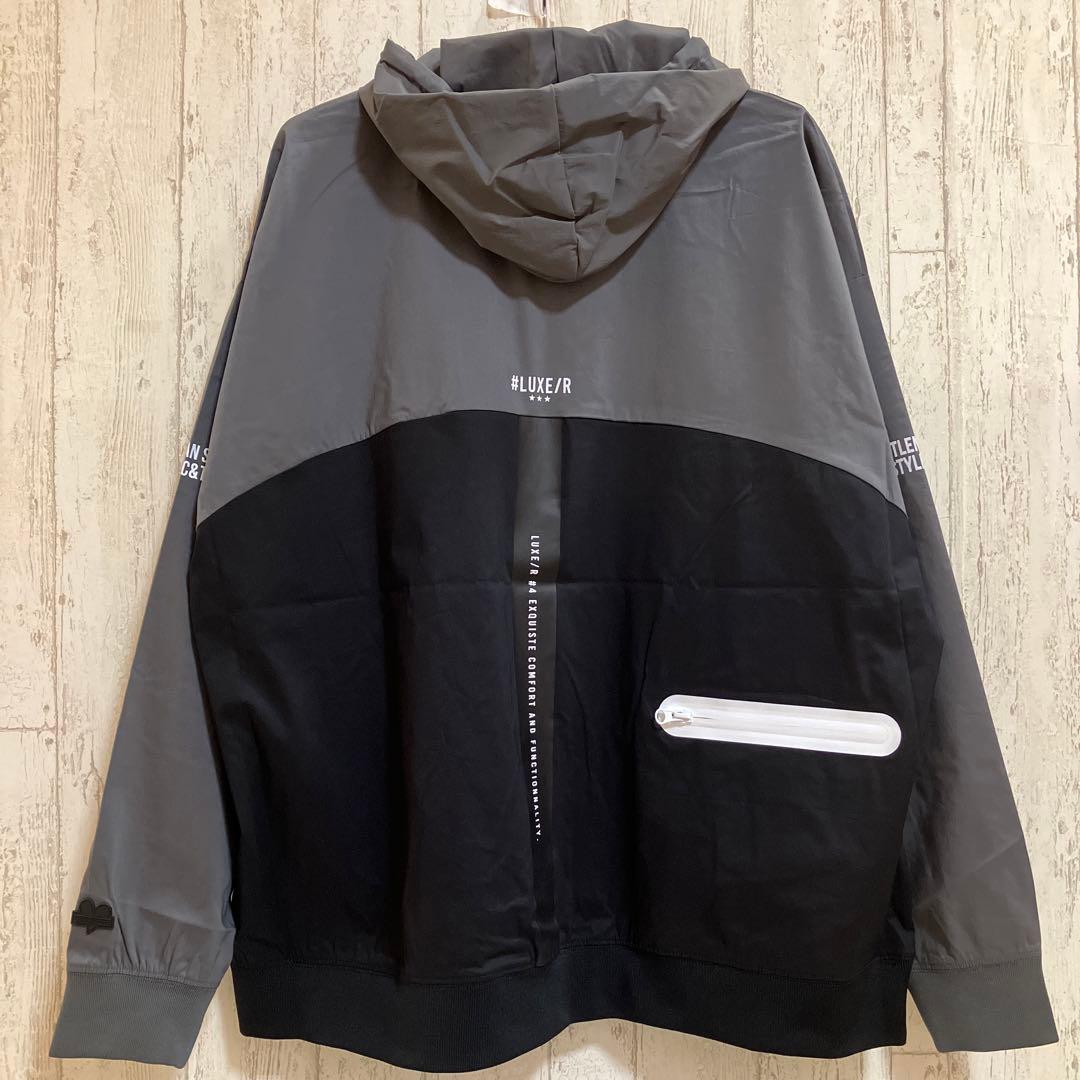 LUXE/R GOLF ストレッチ布帛 切り替え長袖パーカー