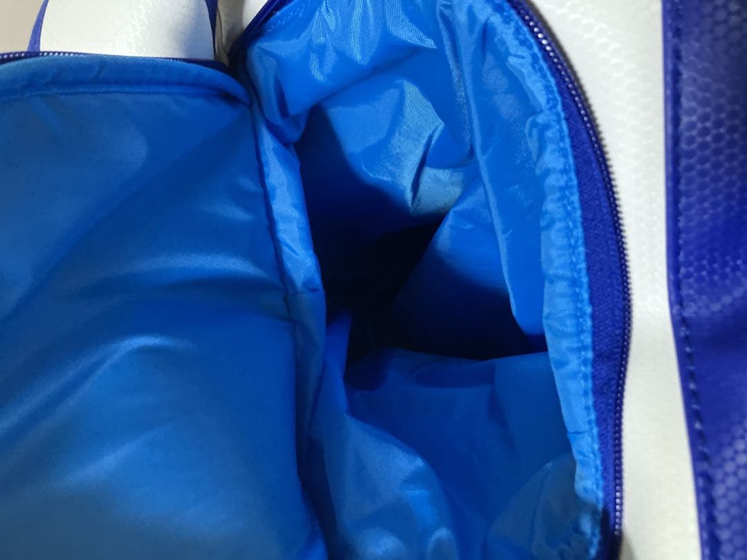 Mizuno テニスラケットバッグ 青/白　バドミントンラケットバック　9本