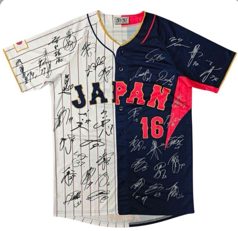 2023年WBC大谷翔平16 サイン入りユニフォームホーム＆ビジターミックスXL