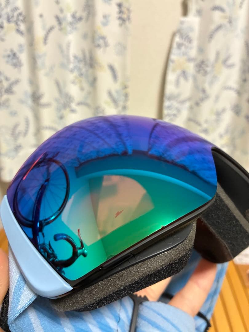 Oakley ゴーグル グリーンレンズ ブルーストラップ