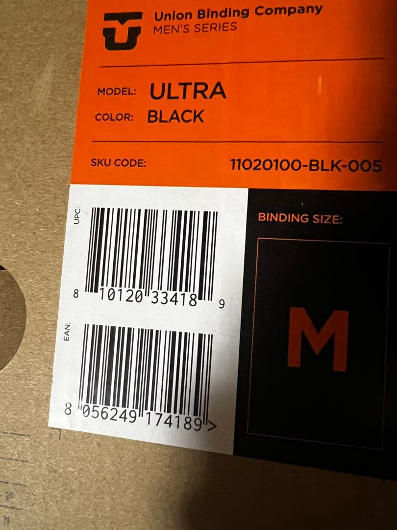 Union ultra ビンディング ブラック M 25-26