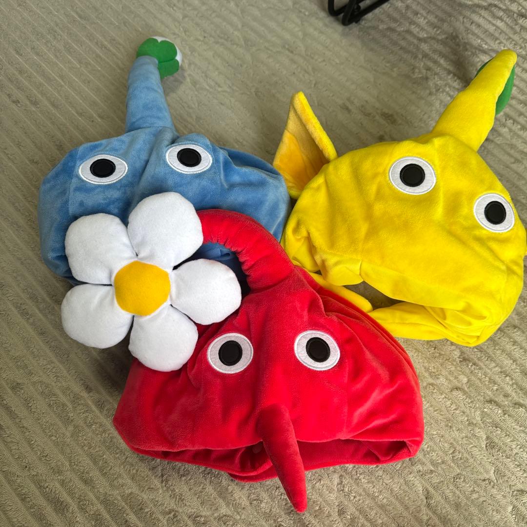 ピクミン なりきり帽子 赤ピクミン 青ピクミン 黄ピクミン 3点セット 被り物