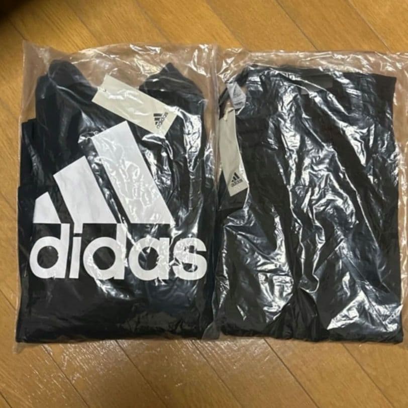 adidas ブラック 上下セット Lサイズ