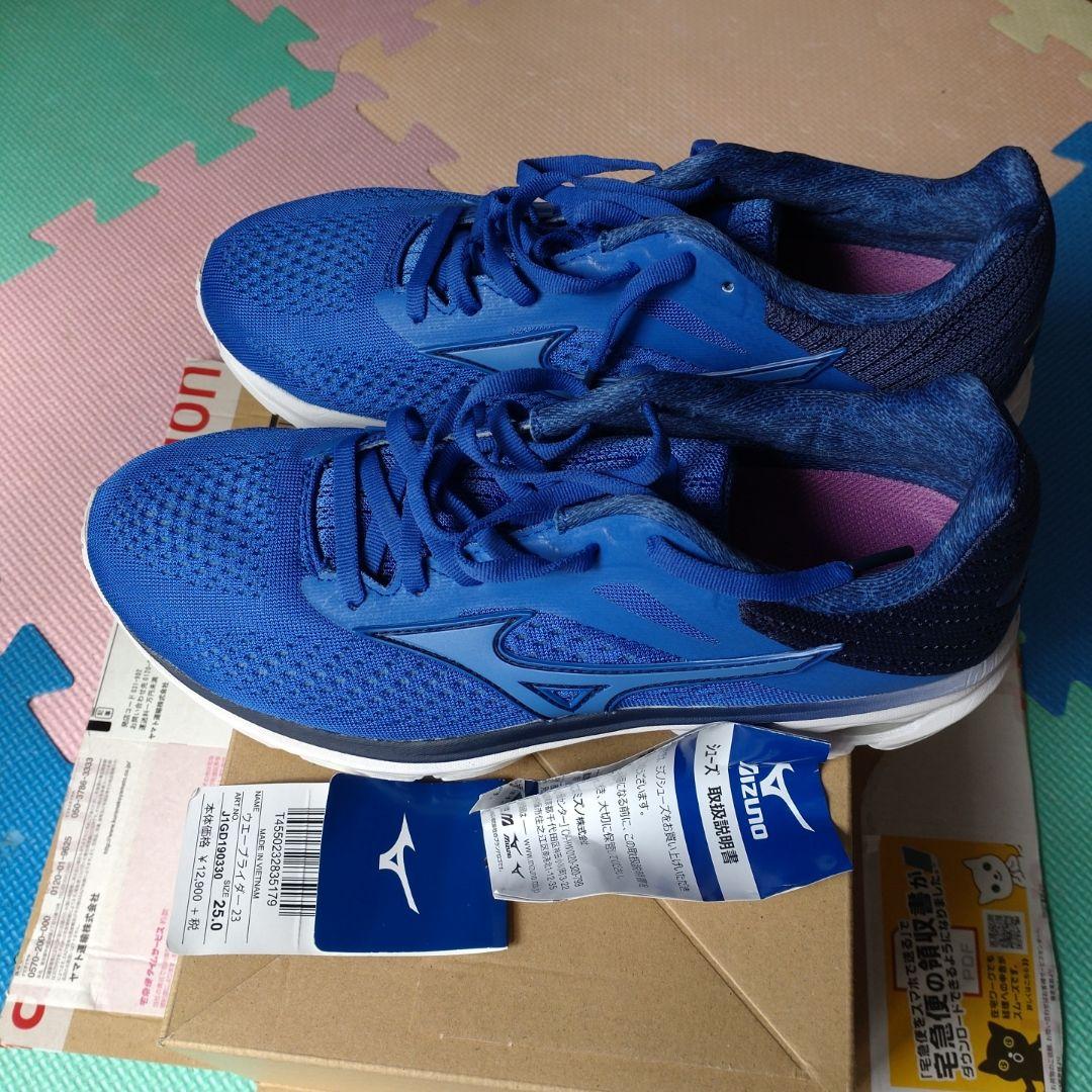 Mizuno WAVE RIDER 23 25.0cm ブルー
