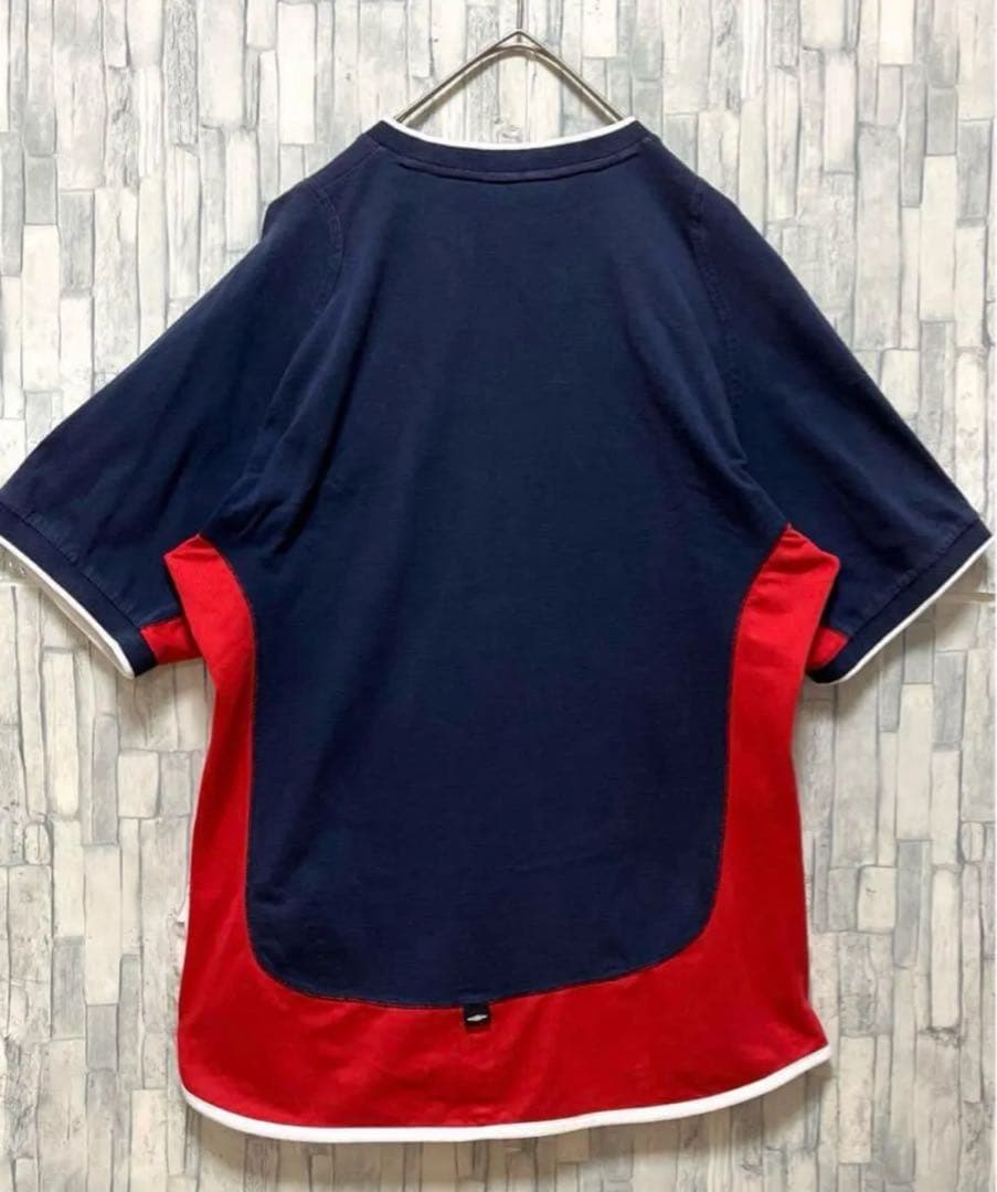 アンブロ イングランド代表 ゲームシャツ リンガーTシャツ L 半袖 刺繍ロゴ