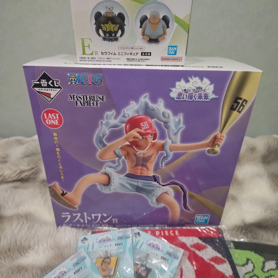 ワンピース一番くじ ラストワン ルフィ ギア5 E賞ジンベエ おまけいろいろ