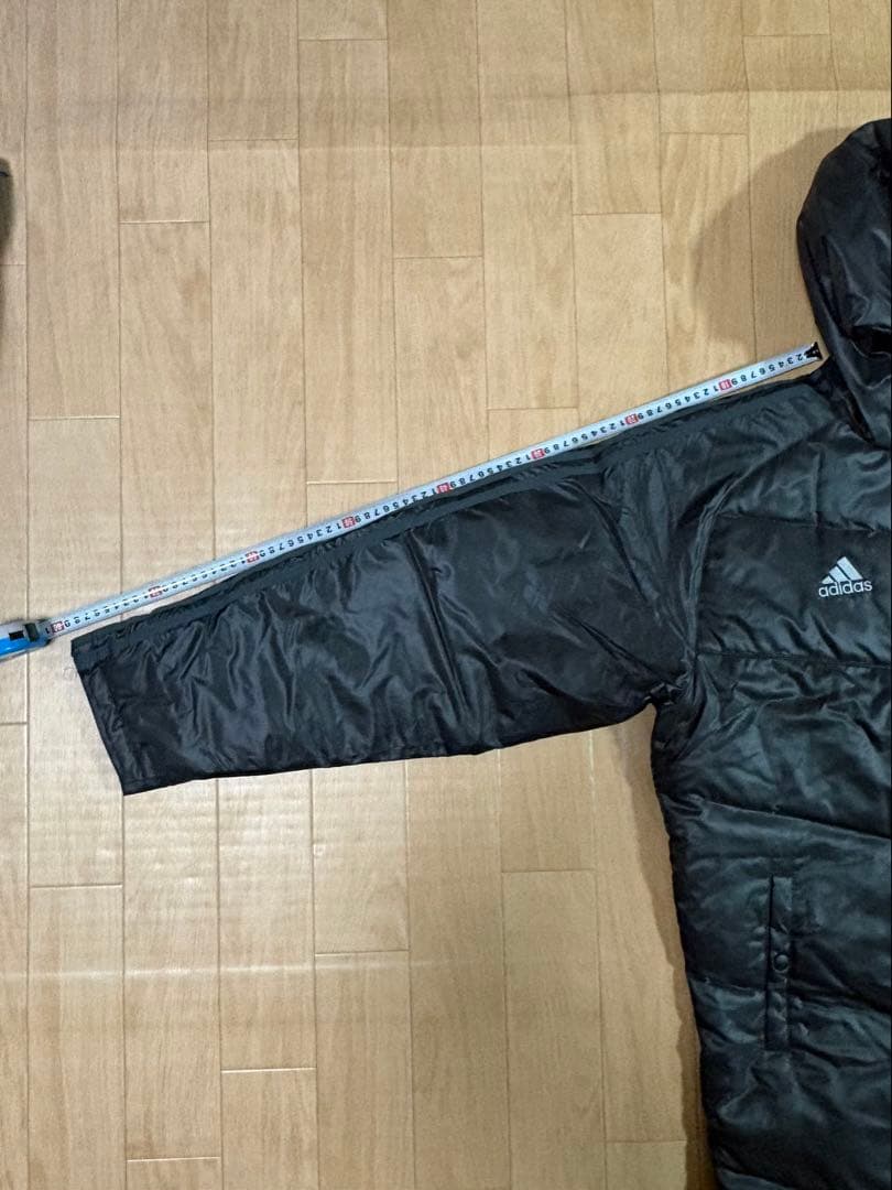 adidas ブラック ベンチコート