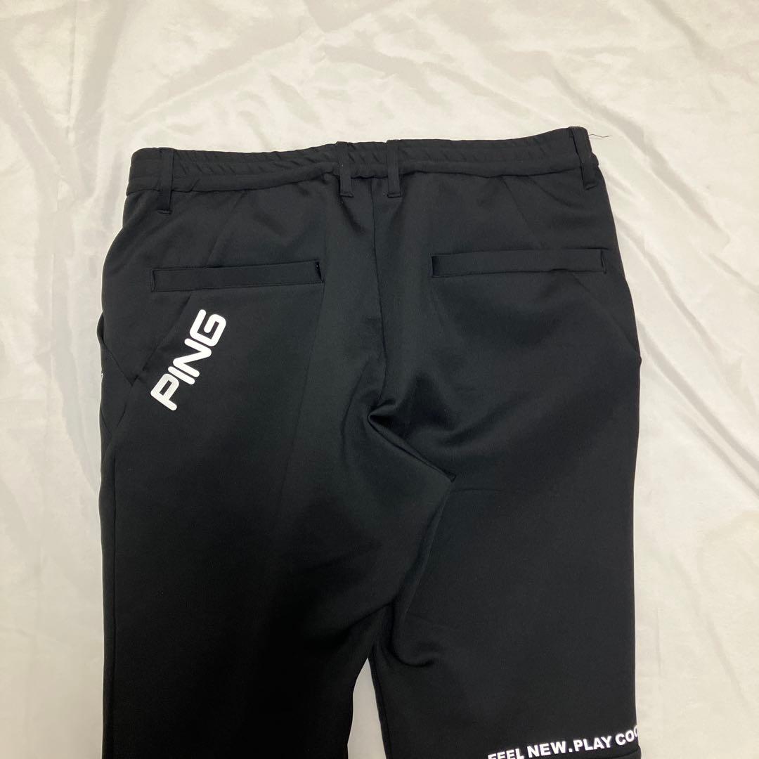 【美品】PINGピン　ダンボールニットジョガーパンツ　360ストレッチ　黒　LL