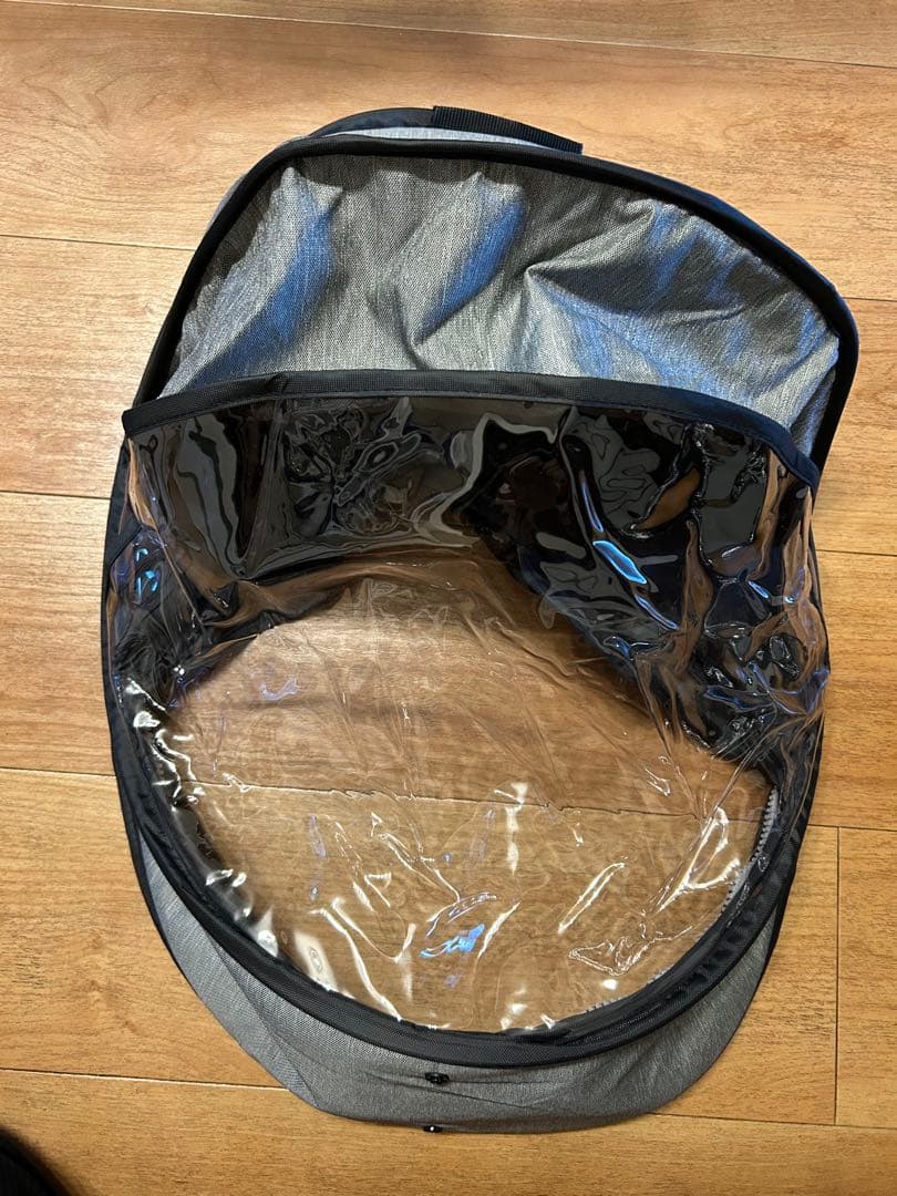 チャイルドシートカバー 透明カバー付き グレー